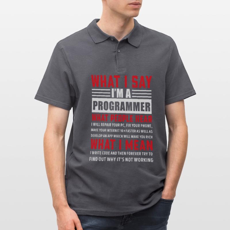 Drôle de programmation Coding Programmer Cadeau Polo Homme