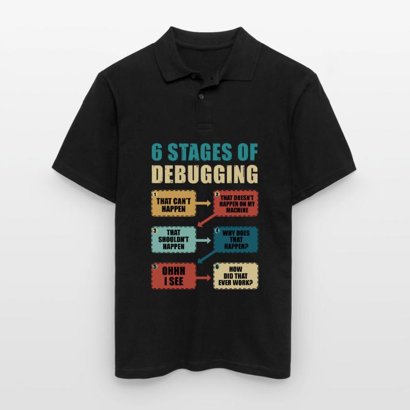 Programming Debugging Funny Programmer Gift Men's Polo Shirt