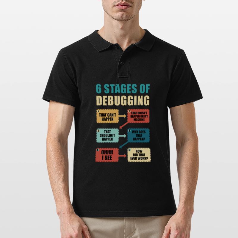 Programmieren Debugging Lustiges Programmierergeschenk Männer Poloshirt