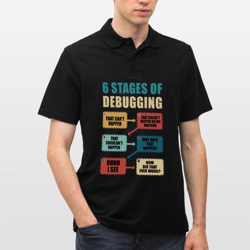 Programming Debugging Funny Programmer Gift Men's Polo Shirt