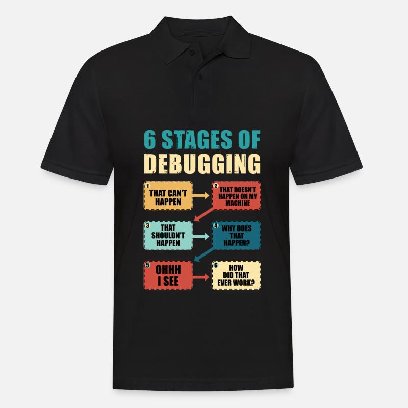 Programmieren Debugging Lustiges Programmierergeschenk - Männer Poloshirt - Schwarz