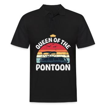 Königin des Pontonbootes Bootfahren Mädchen Party Geschenk - Männer Poloshirt - Schwarz - Vorne - Kai (181cm)