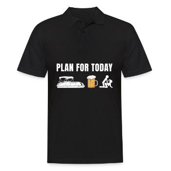 Planen Sie für heute Pontonbier Lustiges Bootsgeschenk - Männer Poloshirt - Schwarz - Vorne - Kai (181cm)