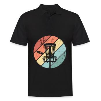 Vintage Disc Golf Retro Sunset Cadeau - Polo Homme - noir - Devant - Kai (181cm)