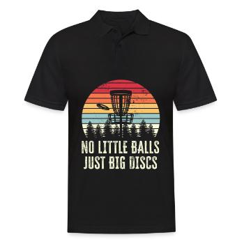 Pas de petites balles juste de gros disques Disc Golf Drôle - Polo Homme - noir - Devant - Kai (181cm)