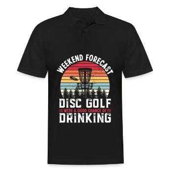 Disc Golf et Cadeau Amusant à Boire - Polo Homme - noir - Devant - Kai (181cm)