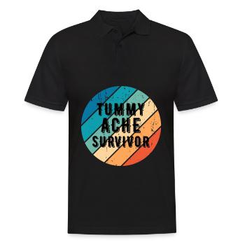 Tummy Ache Survivor Vintage Sunset - Men's Polo Shirt - black - Front - Kai (181cm)