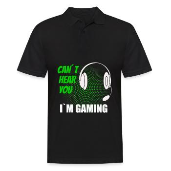 jeux gamer jeux vidéo drôle disant cadeau - Polo Homme - noir - Devant - Kai (181cm)