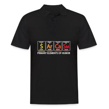 Science elements chemistry math funny gift - Men's Polo Shirt - black - Front - Kai (181cm)