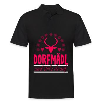 Dorfmädl Dorfmadl Dorfkinder Bauer Landwirtschaft - Männer Poloshirt - Schwarz - Vorne - Kai (181cm)