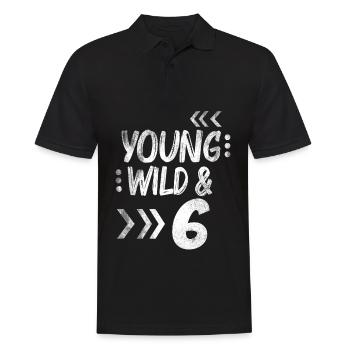 Birthday Six years 6 Birthday Gift - Men's Polo Shirt - black - Front - Kai (181cm)