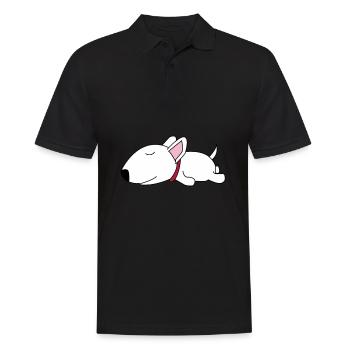 Bull Terrier Funny Dog Loafers Ladies Children - Men's Polo Shirt - black - Front - Kai (181cm)