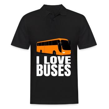 Bus bus driver coach birthday gift mens - Men's Polo Shirt - black - Front - Kai (181cm)