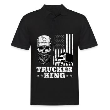 Chauffeurs de camion, chauffeurs de camion, camionneurs, chauffeurs de camion - Polo Homme - noir - Devant - Kai (181cm)