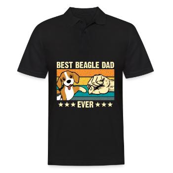 Best Beagle Dad Beagle Dog Retro Canine Dad - Men's Polo Shirt - black - Front - Kai (181cm)