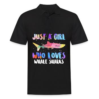 Requin baleine juste une fille qui aime les requins baleines - Polo Homme - noir - Devant - Kai (181cm)