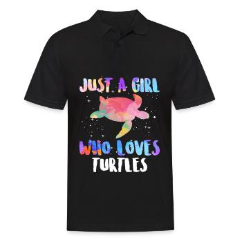 Turtle sea ocean girl the turtles - Men's Polo Shirt - black - Front - Kai (181cm)