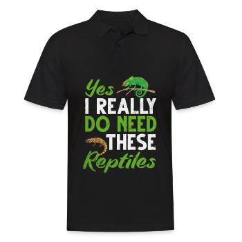 Amant de reptiles drôles cadeaux serpents - Polo Homme - noir - Devant - Kai (181cm)