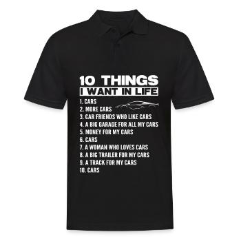 Auto Autos Autoverkäufer Autofan Oldtimer Spruch - Männer Poloshirt - Schwarz - Vorne - Kai (181cm)