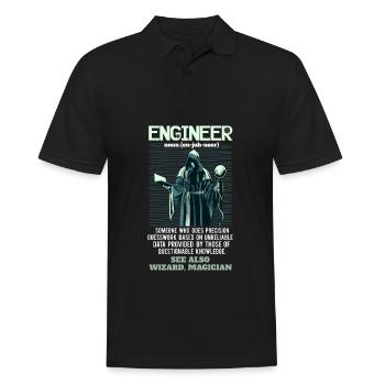 Engineer definition funny saying gift - Men's Polo Shirt - black - Front - Kai (181cm)