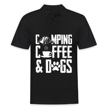 Camping with dog camping dogs tents gift - Men's Polo Shirt - black - Front - Kai (181cm)