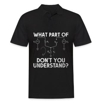 Elektriker Lustiges Geschenk elektrischer Spruch - Männer Poloshirt - Schwarz - Vorne - Kai (181cm)