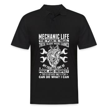 Mechanic Gift Workshop Car Mechanic - Men's Polo Shirt - black - Front - Kai (181cm)