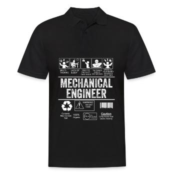 Mechanical engineer funny saying birthday - Men's Polo Shirt - black - Front - Kai (181cm)