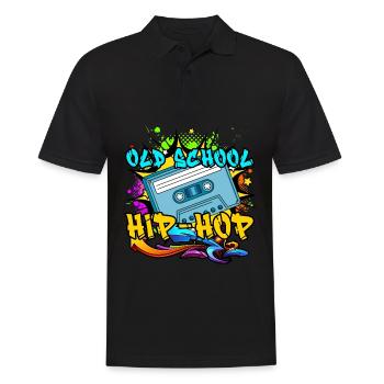 Old School Hip Hop 80s 90s Graffiti Kassette - Männer Poloshirt - Schwarz - Vorne - Kai (181cm)