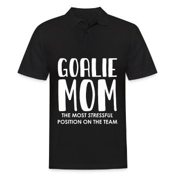 Frauen Mutter Mama Fußball Torwart Keeper Fußball - Männer Poloshirt - Schwarz - Vorne - Kai (181cm)