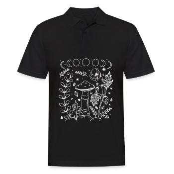 Goblincore esthétique Dark Academia Champignon Cadeau - Polo Homme - noir - Devant - Kai (181cm)