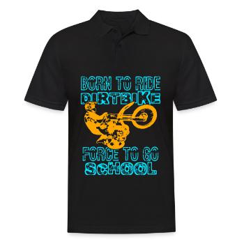 Supercross Compulsion to School Motocross Dirt Bike - Men's Polo Shirt - black - Front - Kai (181cm)