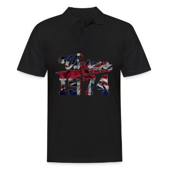 MILLÉSIME 1974 52E ANNIVERSAIRE BRITANNIQUE - Polo Homme - noir - Devant - Kai (181cm)