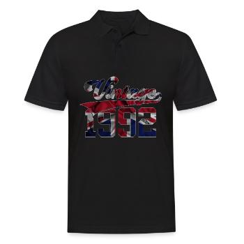 34E ANNIVERSAIRE VINTAGE 1992 - Polo Homme - noir - Devant - Kai (181cm)