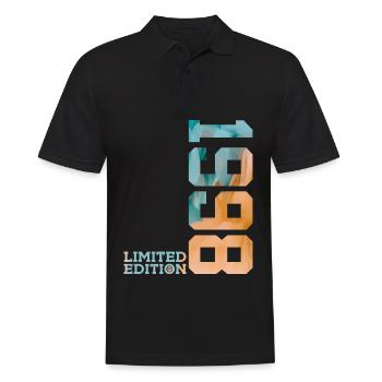 28. GEBURTSTAG LIMITED EDITION 1998 - Männer Poloshirt - Schwarz - Vorne - Kai (181cm)