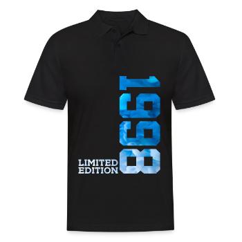 28. GEBURTSTAG LIMITED EDITION 1998 - Männer Poloshirt - Schwarz - Vorne - Kai (181cm)