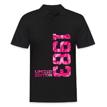 43RD BIRTHDAY PINK LIMITED EDITION 1983 - Men's Polo Shirt - black - Front - Kai (181cm)
