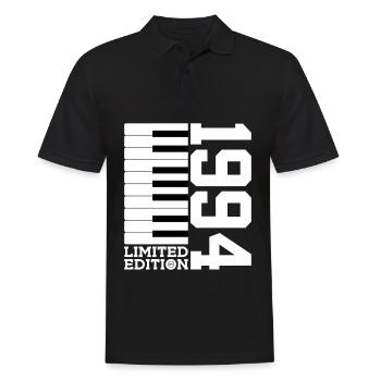 KLAVIER 32. GEBURTSTAG PIANO LIMITED EDITION 1994 - Männer Poloshirt - Schwarz - Vorne - Kai (181cm)