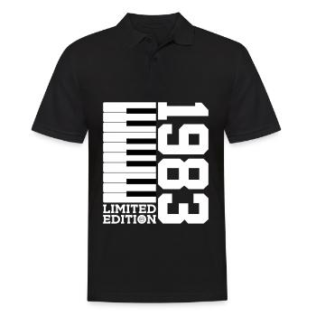 KLAVIER 43. GEBURTSTAG PIANO LIMITED EDITION 1983 - Männer Poloshirt - Schwarz - Vorne - Kai (181cm)