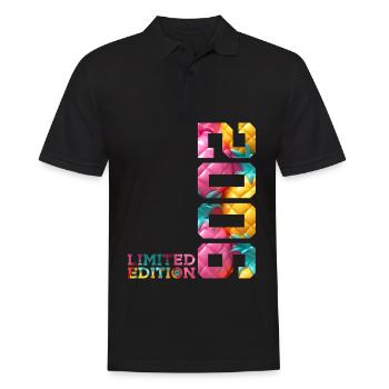 20. GEBURTSTAG LIMITED EDITION 2006 - Männer Poloshirt - Schwarz - Vorne - Kai (181cm)