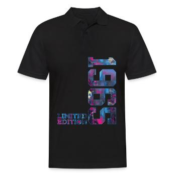 61. GEBURTSTAG 61 JAHRE LIMITED EDITION 1965 - Männer Poloshirt - Schwarz - Vorne - Kai (181cm)