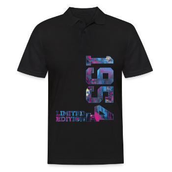 72. GEBURTSTAG 72 JAHRE LIMITED EDITION 1954 - Männer Poloshirt - Schwarz - Vorne - Kai (181cm)