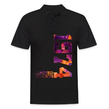 LIMITED EDITION 1974 52 JAHRE 52. GEBURTSTAG - Männer Poloshirt - Schwarz - Vorne - Kai (181cm)