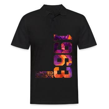 63. GEBURTSTAG 63 JAHRE LIMITED EDITION 1963 - Männer Poloshirt - Schwarz - Vorne - Kai (181cm)