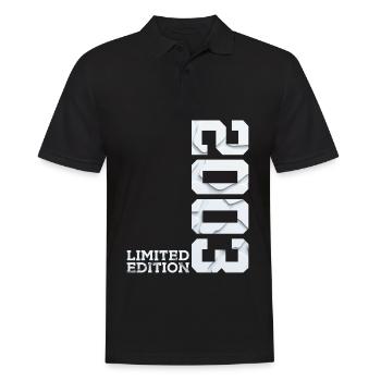 23RD BIRTHDAY LIMITED EDITION 2003 - Men's Polo Shirt - black - Front - Kai (181cm)