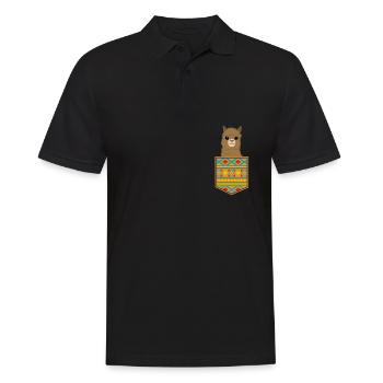 Lama poitrine poche cadeau femmes hommes enfants - Polo Homme - noir - Devant - Kai (181cm)