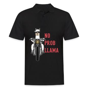 Lama alpaga moto cadeau femmes hommes enfants - Polo Homme - noir - Devant - Kai (181cm)