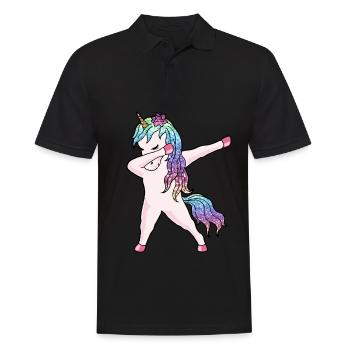 Unicorn gift for girls and women - Men's Polo Shirt - black - Front - Kai (181cm)