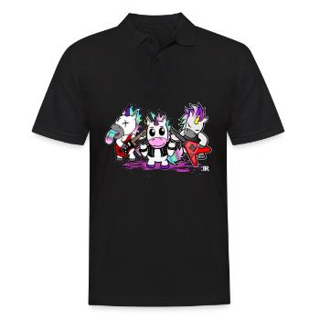 Cadeau de licorne pour femmes, hommes et enfants - Polo Homme - noir - Devant - Kai (181cm)