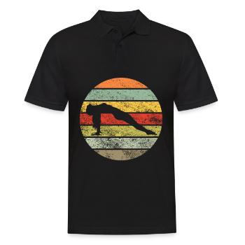 Yoga pose Namaste rétro cadeau femmes hommes - Polo Homme - noir - Devant - Kai (181cm)